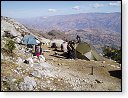 Základní tábor na  Huascaránu, 4150 m.